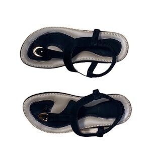 Socofy sandals elastic ankle straps,black/tan, EUR size 36